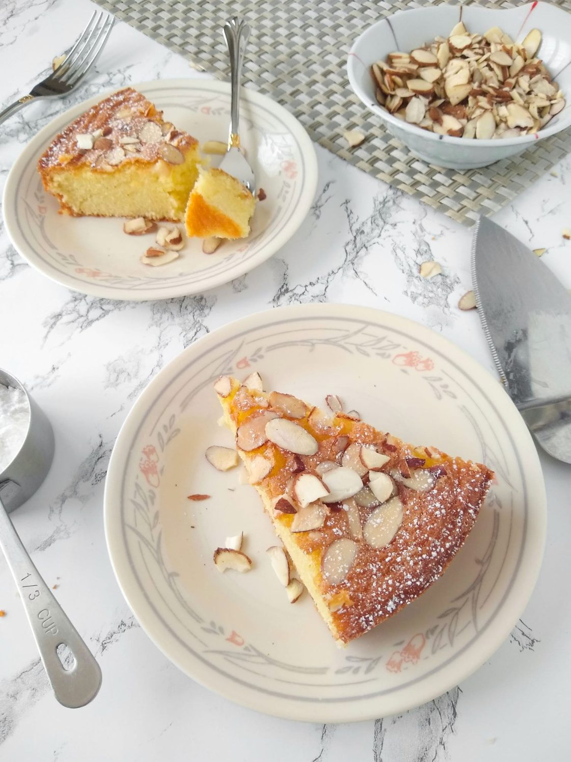 Italian almond cake One Slice Top