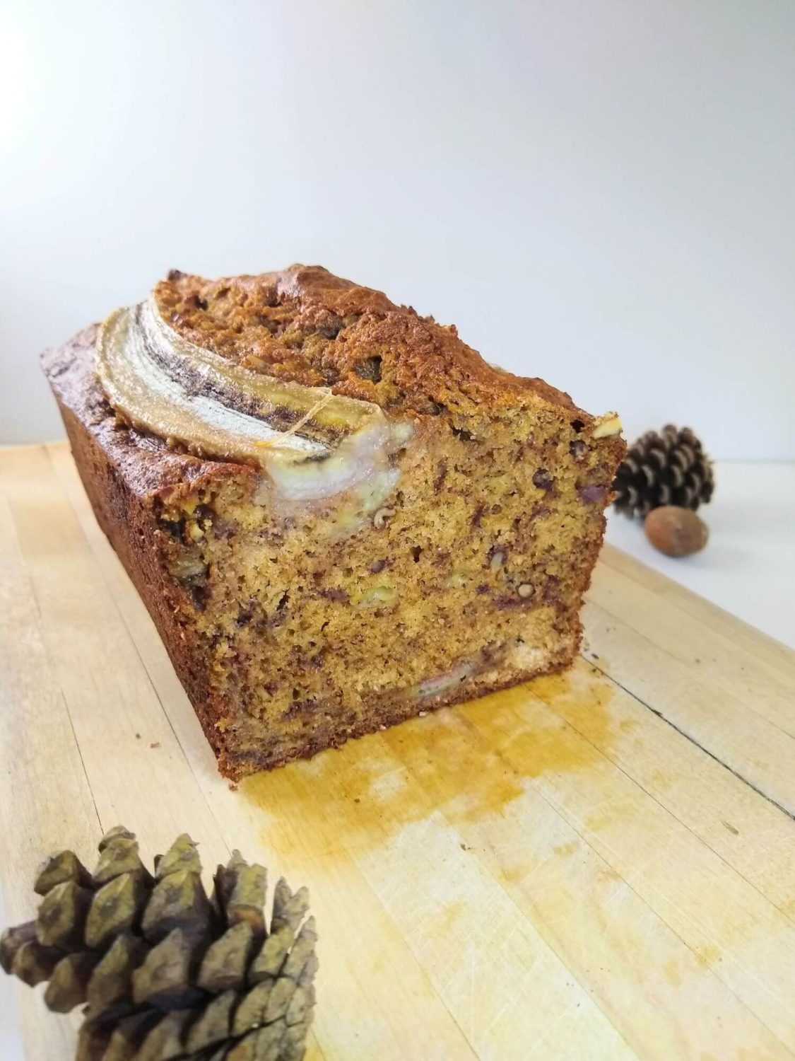 Whole Wheat Banana Nut Bread 
Sliced Cross Section