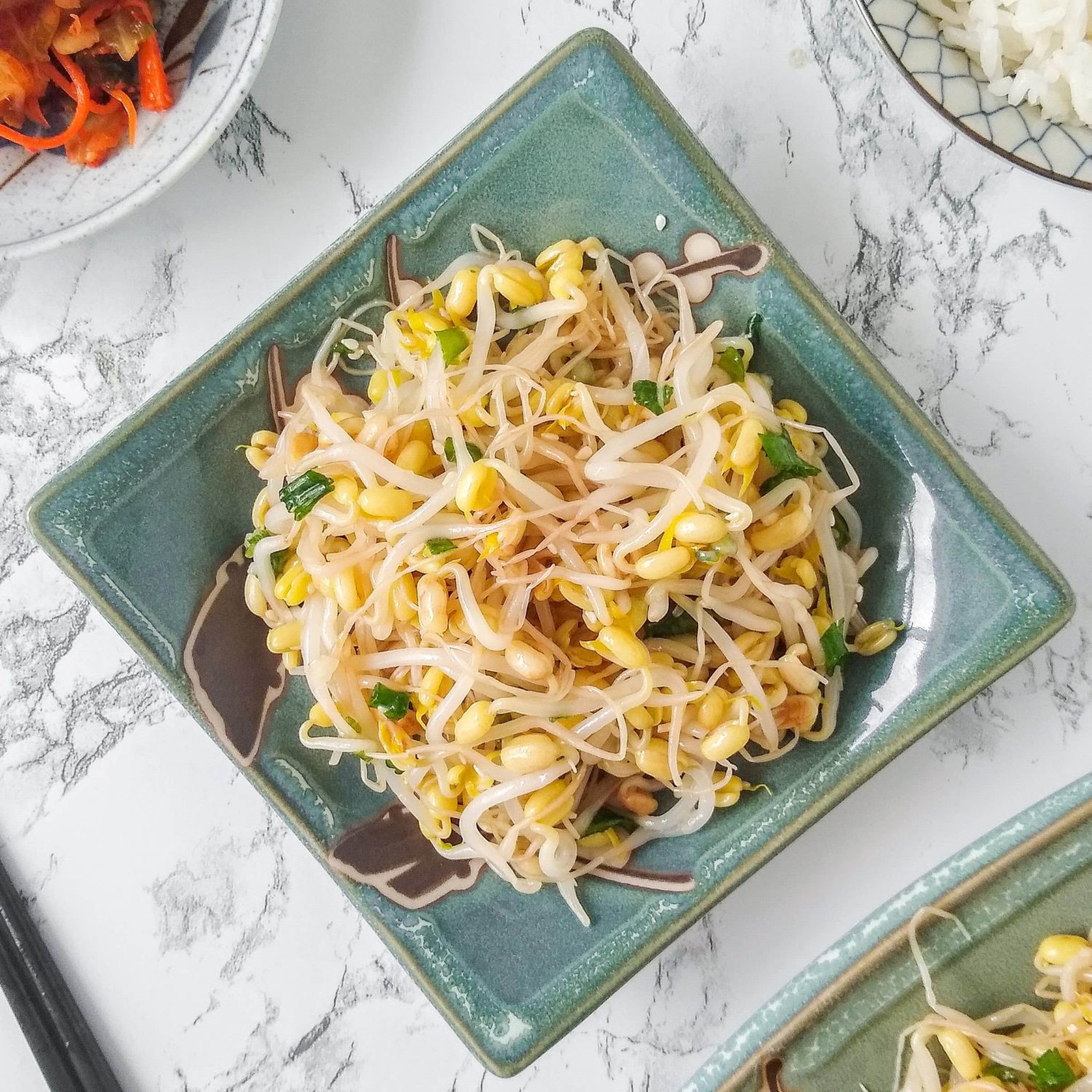 Korean Bean Sprout Salad Square