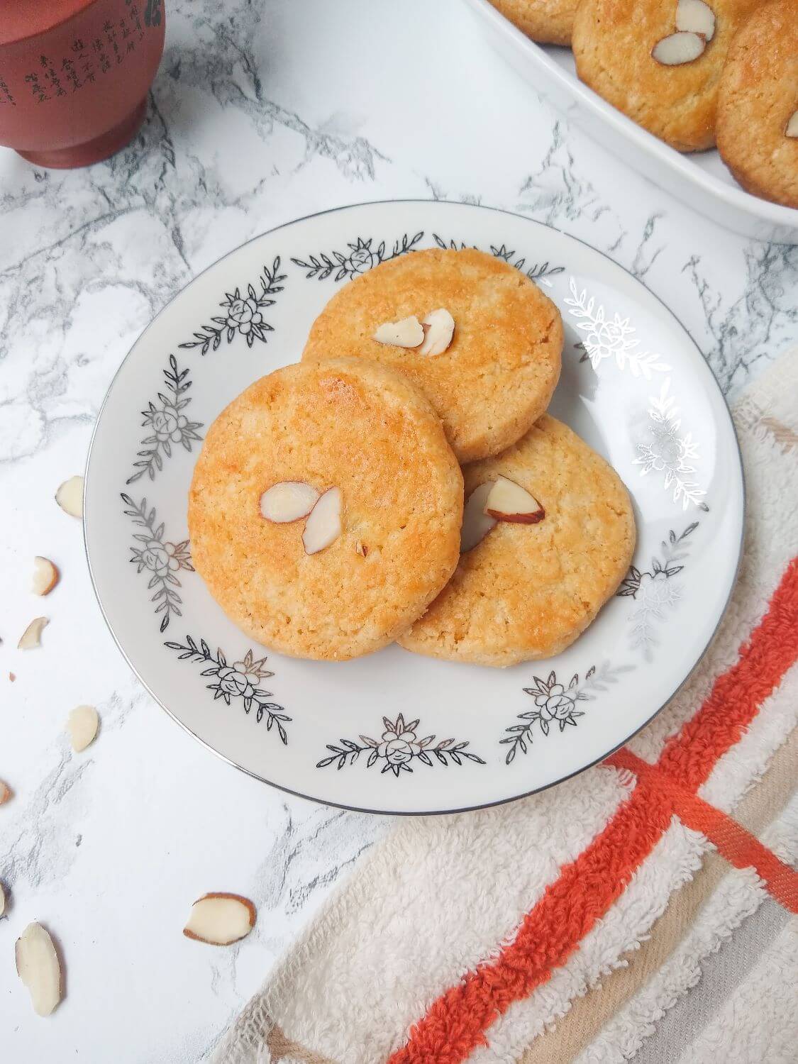Chinese Almond Cookies Overhead