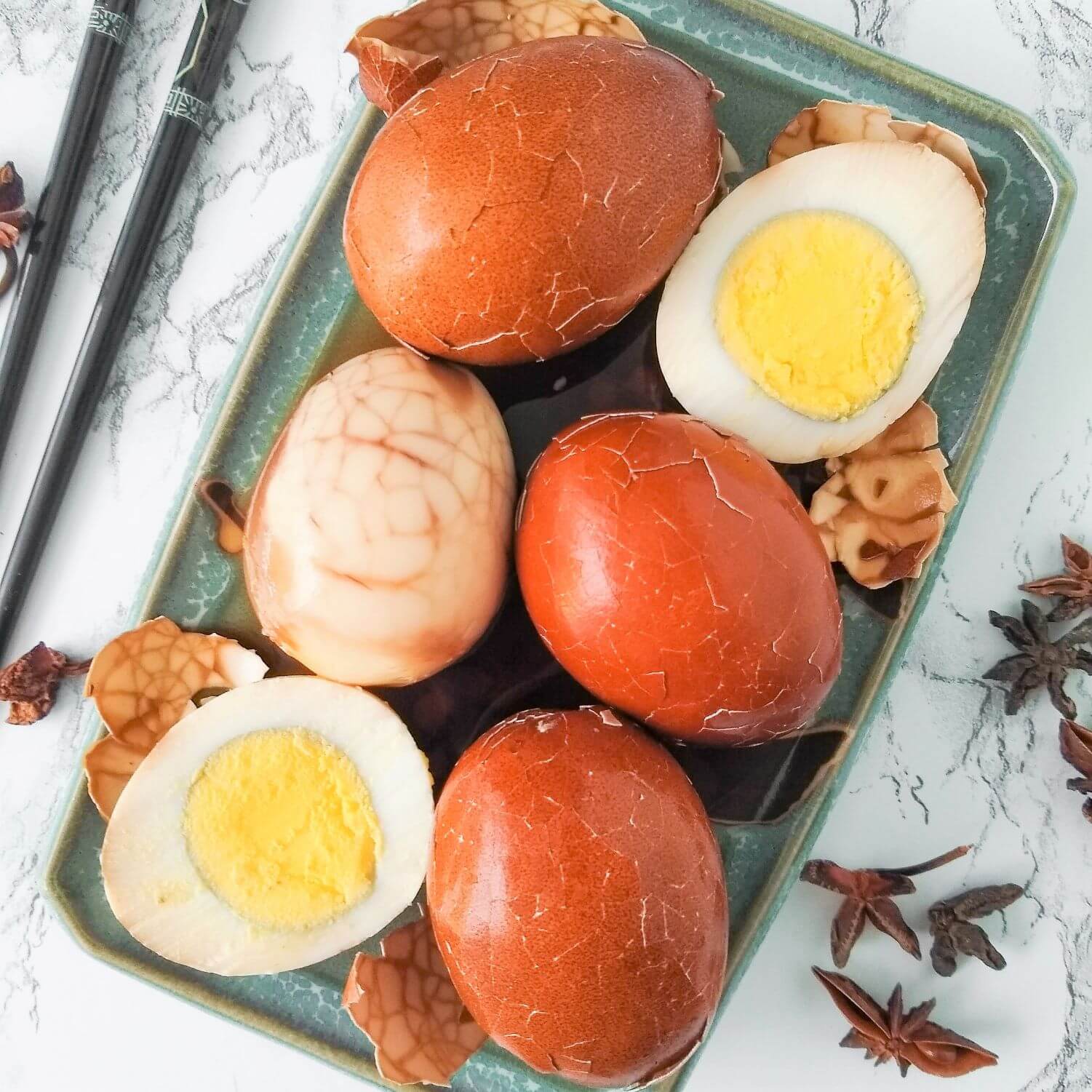 Chinese tea eggs instant pot, cha ye dan Square image