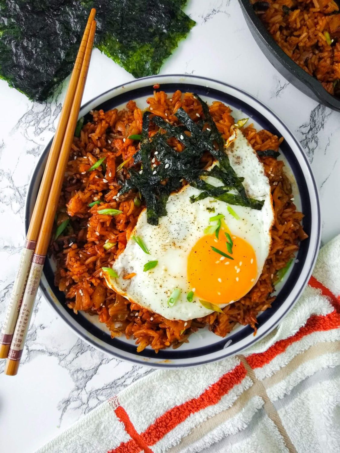 Kimchi Bokkeumbap, Vegetarian Kimchi Fried Rice 2