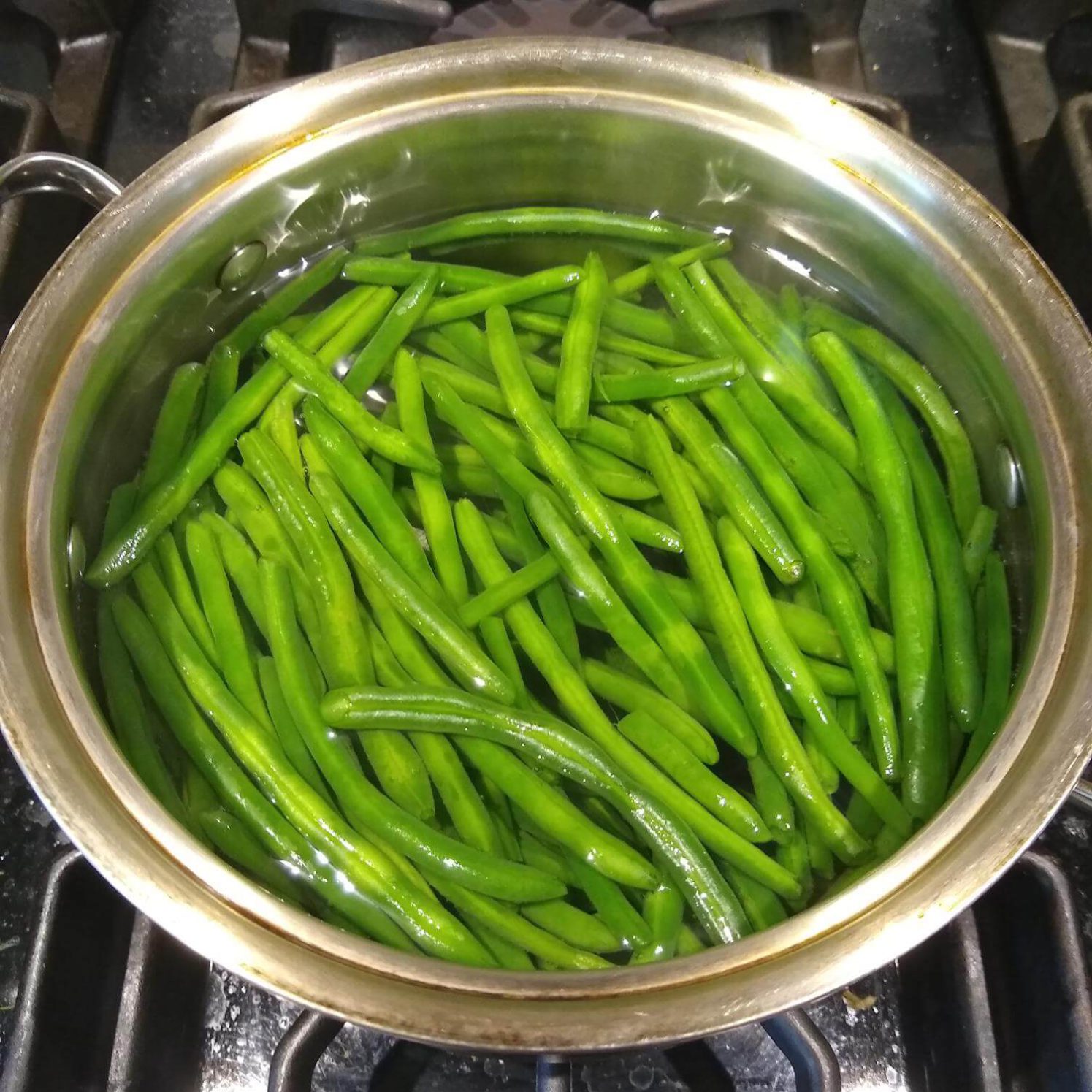 Blanching the Green Beans