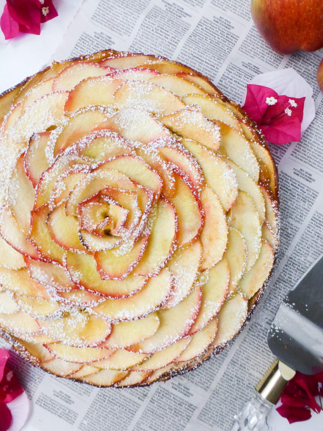 Apple Rose Cake, Apple Flower Cake