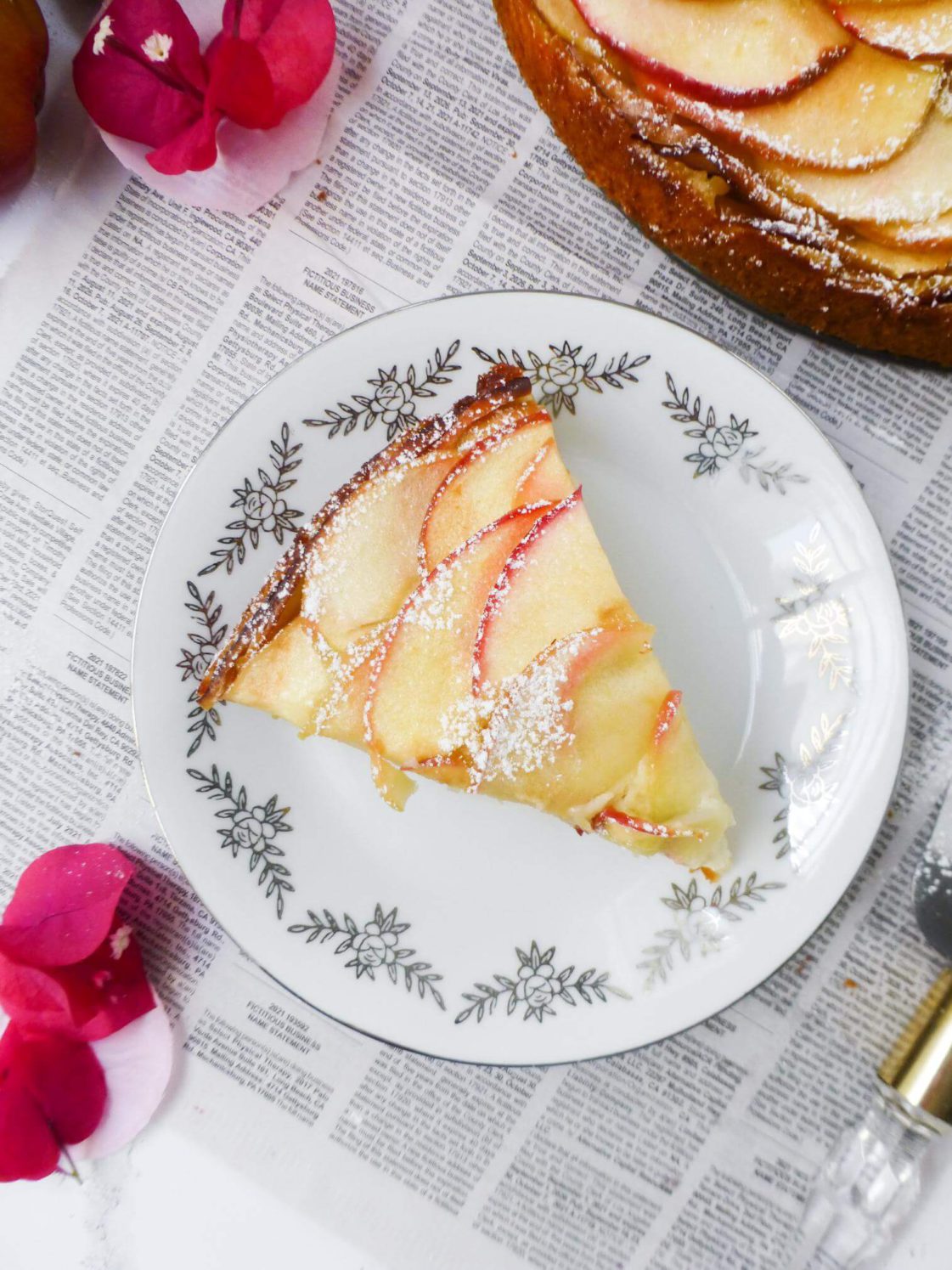 Apple Rose Cake, Apple Flower Cake Slice