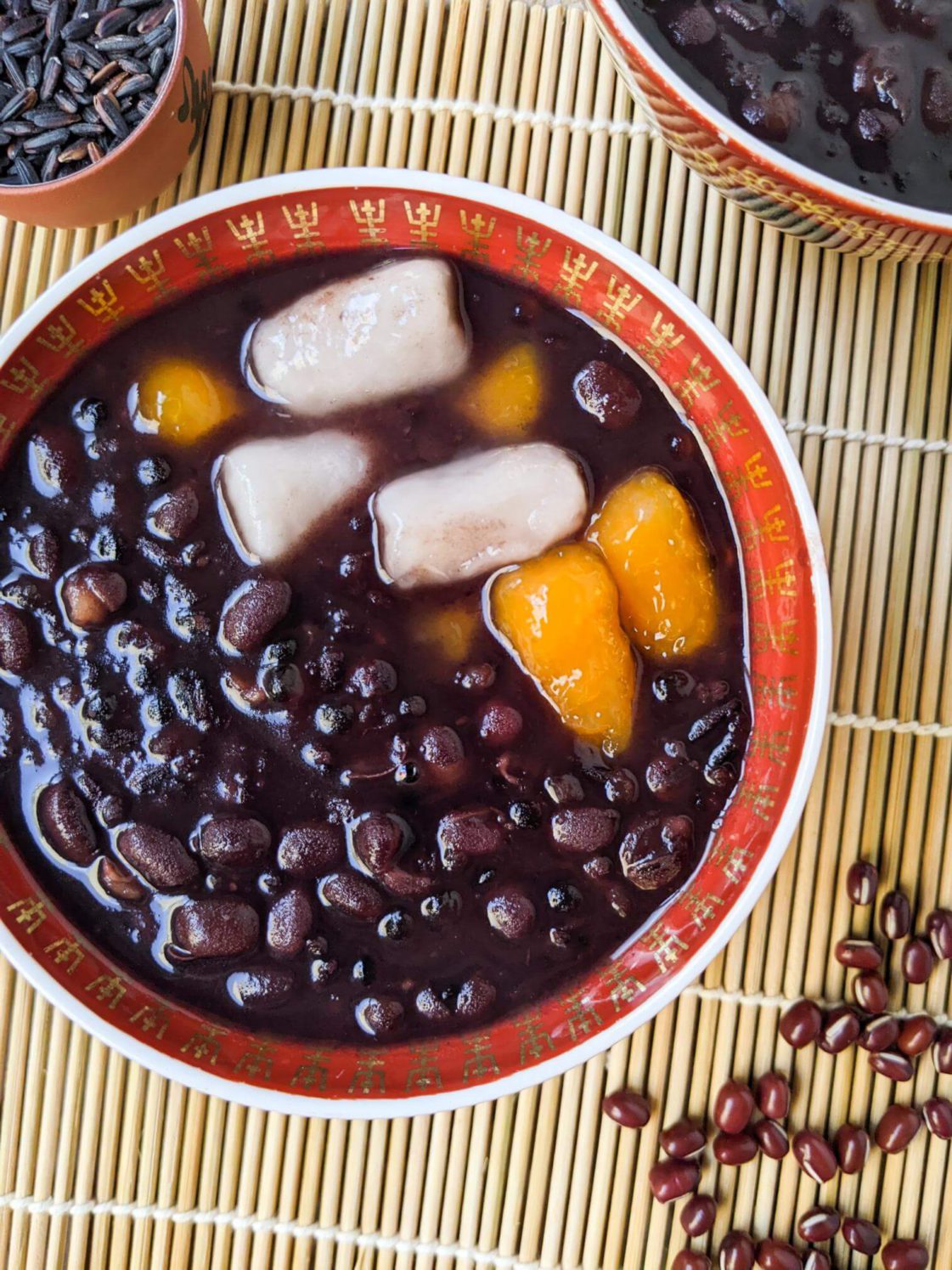 Instant Pot Red Bean Soup, Black Glutinous Rice Soup Full