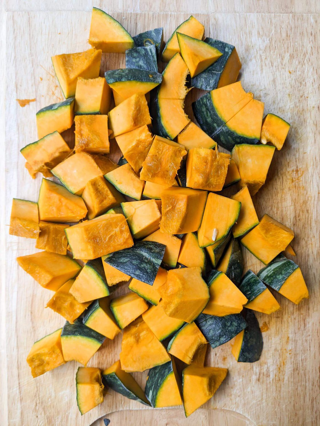 Kabocha Squash Cut into Cubes