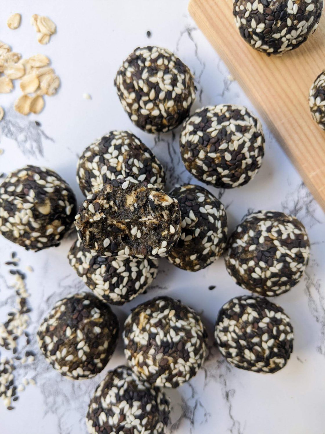 Tahini and Black Sesame Bliss Balls Full