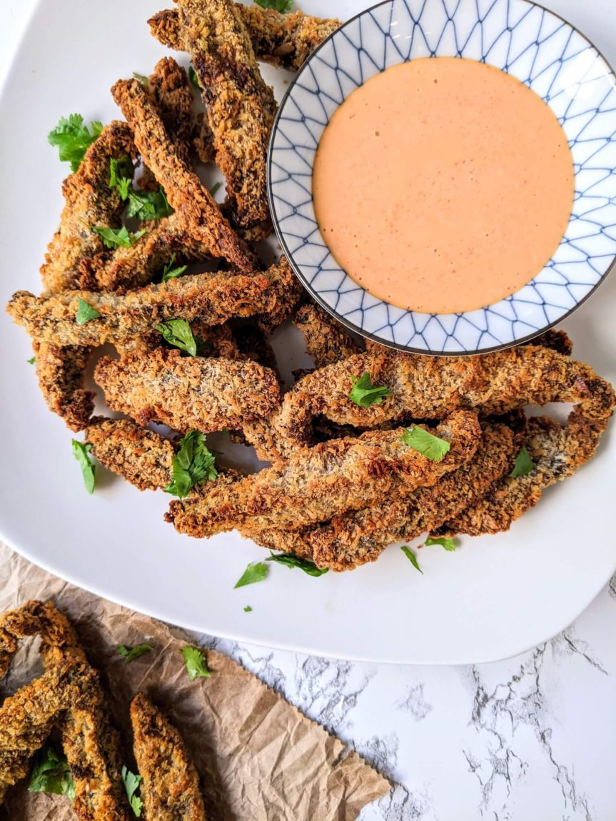 Portobello mushroom fries, baked portobello fries