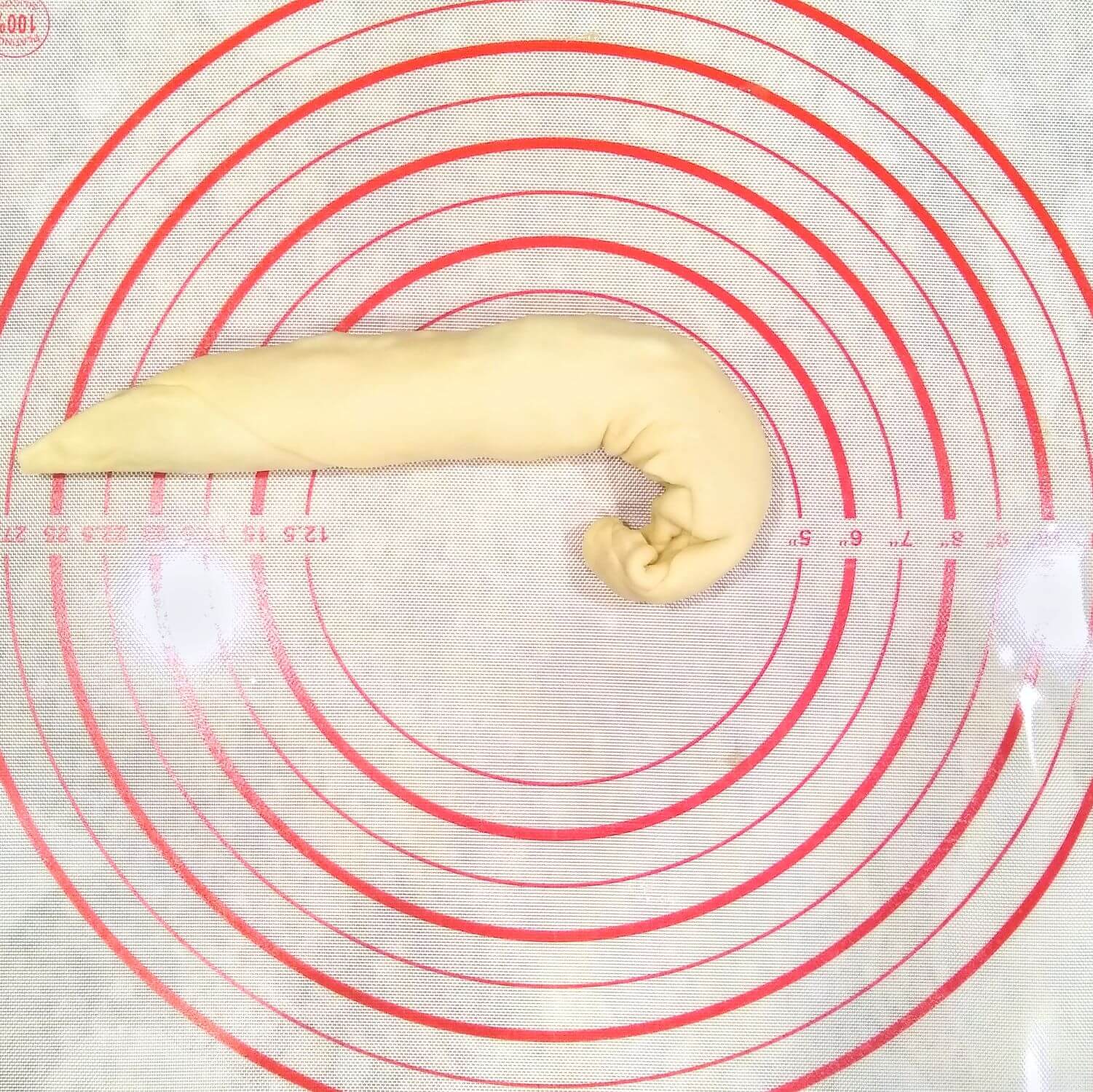 Chinese scallion pancakes spiraling