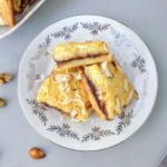 Baked Coconut Nian Gao (烤年糕) With Red Bean Filling Square