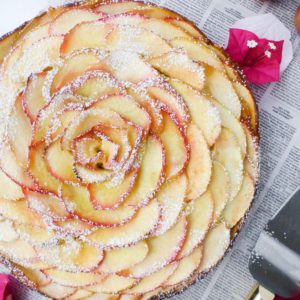 Apple Rose Cake, Apple Flower Cake Square