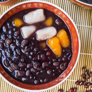 Instant Pot Red Bean Soup, Black Glutinous Rice Soup