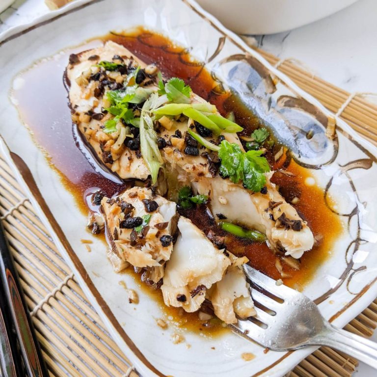 Chinese Steamed Fish with Black Bean Sauce
