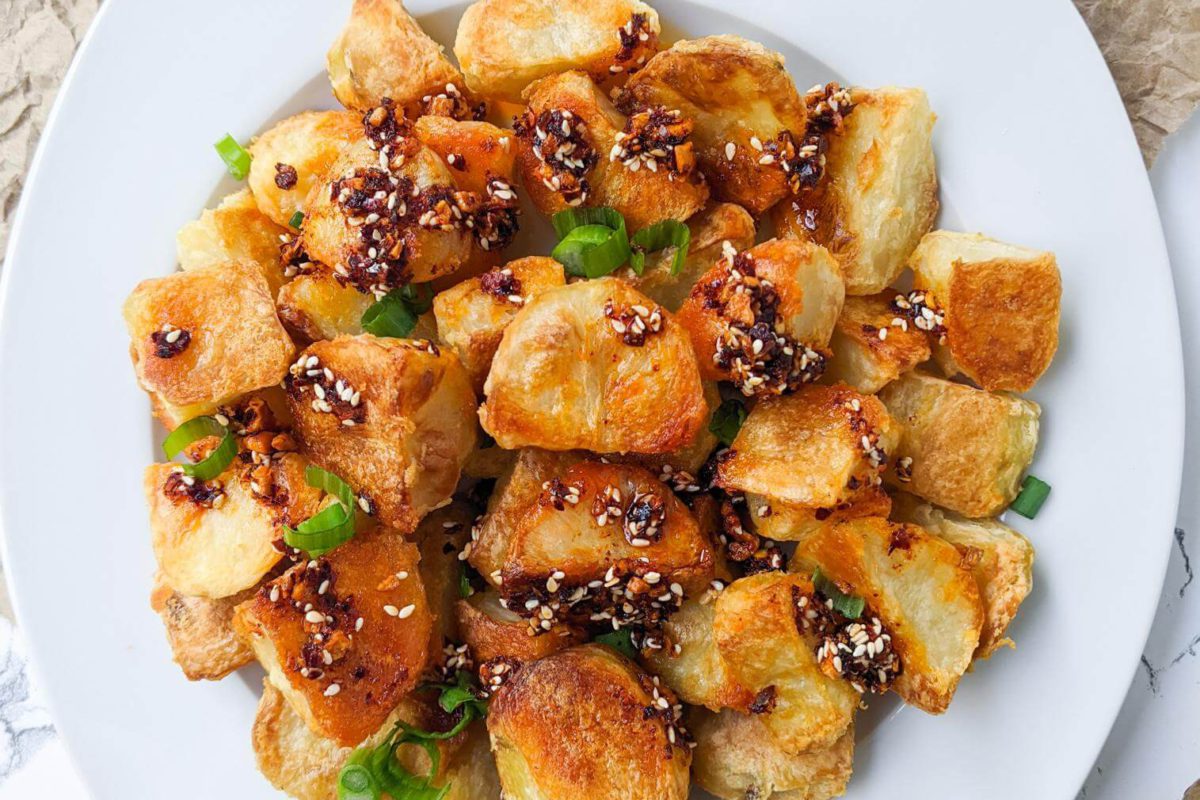 Garlic Chili Oil Potatoes (Roasted, Sichuan Style)