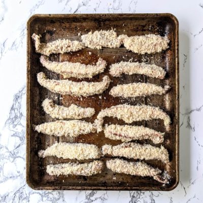 Portobello mushroom fries ready to bake